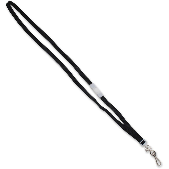 ADVANTUS CORP. 75404 Advantus 36in Deluxe Breakaway Neck Lanyard with J-Hook - 24 / Box - 36in Length - Black - Nylon, Metal