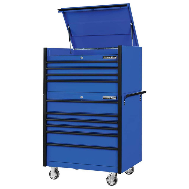 EXTREME TOOLS DX4110CRUK Tool Storage Combos & Systems; Type: Roller Cabinet with Top Chest Combo ; Drawers Range: 6 - 10 Drawers ; Number of Pieces: 2.000 ; Width Range: 36" - 47.9" ; Depth Range: 18" - 23.9" ; Height Range: 60" and Higher