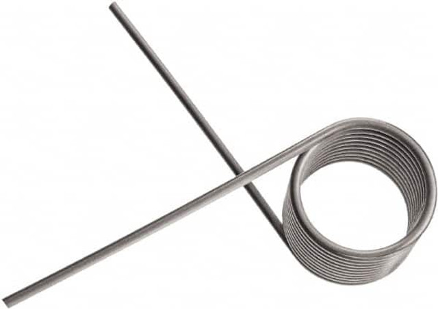 Associated Spring Raymond T135180735L 180° Deflection Angle, 1.189" OD, 0.135" Wire Diam, 2 Coils, Torsion Spring