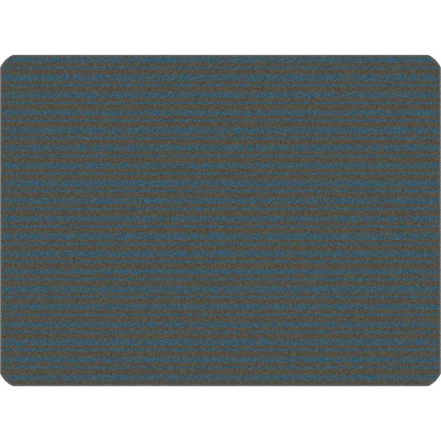 CARPETS FOR KIDS ETC. INC. 2056 Carpets for Kids KIDSoft Subtle Stripes Tonal Solid Rug, 6ft x 9ft, Gray/Blue