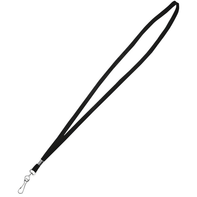ADVANTUS CORP. 75424 Advantus Deluxe Lanyard with J-Hook, Black, Box of 24 ADVANTUS CORP. 75424 Advantus Deluxe Lanyard with J-Hook, Black, Box of 24