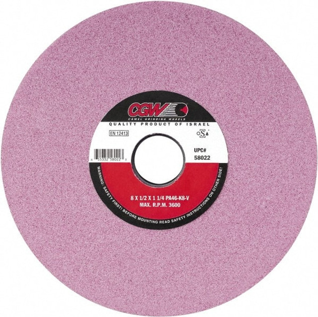 CGW Abrasives 58018 Surface Grinding Wheel: 7" Dia, 1" Thick, 1-1/4" Hole, 60 Grit, J Hardness