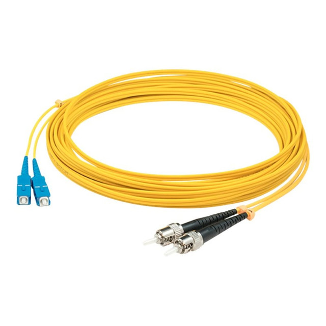ADD-ON COMPUTER PERIPHERALS, INC. AddOn ADD-ST-SC-6M9SMF  6m SC to ST OS1 Yellow Patch Cable - Patch cable - SC/UPC single-mode (M) to ST/UPC single-mode (M) - 6 m - fiber optic - duplex - 9 / 125 micron - OS1 - halogen-free - yellow