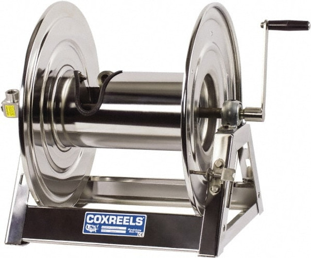 CoxReels 1125-4-100-SS Hose Reel without Hose: 1/2" ID Hose, 100' Long, Hand Crank