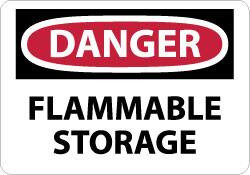 AccuformNMC Sign: Rectangle, "Danger - Flammable Storage" D534AB