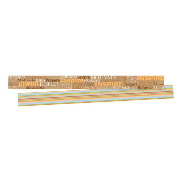 BARKER CREEK PUBLISHING, INC. BC3675 Barker Creek Double-Sided Border Strips, 3in x 35in, Word Wall Inspire, Set Of 24