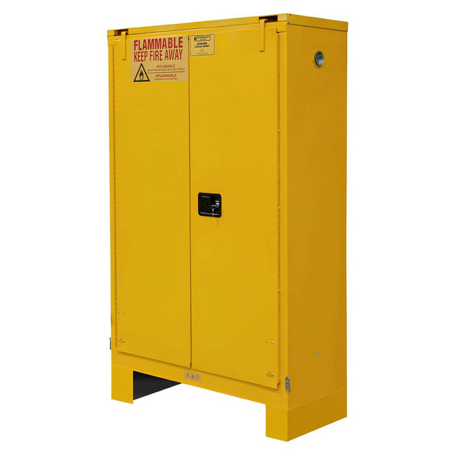 Durham 1045SL-50 Safety Cabinets; Door Type: Self Closing ; Mount Type: Floor ; Hazardous Chemical Type: Non-Combustible ; Cabinet Style: Standard; Double Wall ; Adjustable Shelves: Yes ; Shelf Depth (Fractional Inch): 13-5/8