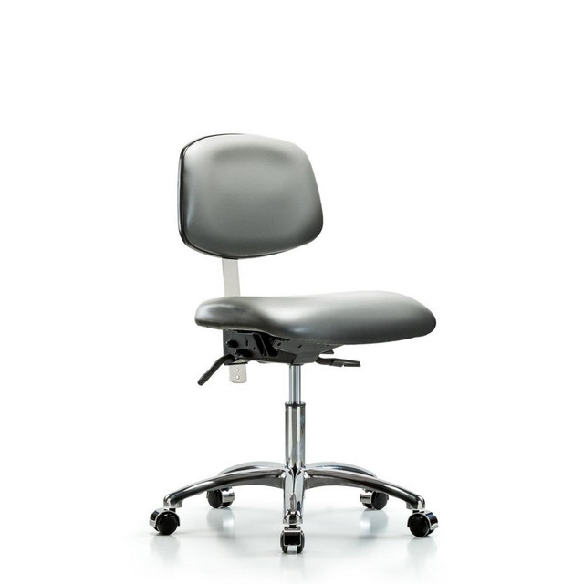 Blue Ridge Ergonomics MSC43572 Task Chair: Vinyl, Sterling