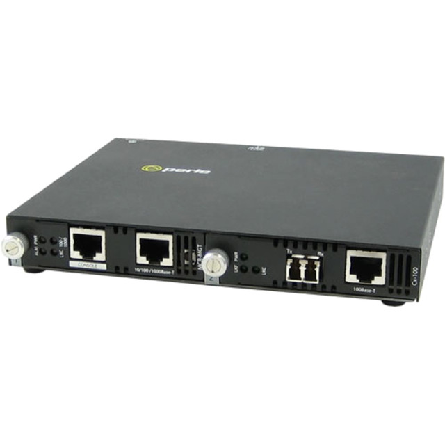 PERLE SYSTEMS 05070324 Perle SMI-100-M2LC2 - Fiber media converter - 100Mb LAN - 100Base-FX, 100Base-TX - RJ-45 / LC multi-mode - up to 1.2 miles - 1310 nm