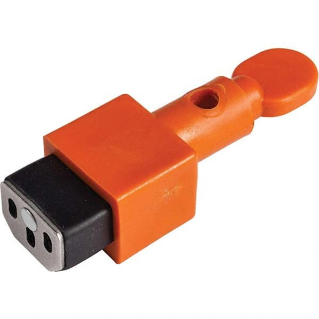 Brady 148081 Plug Lockout: 1 Padlock, Nylon, Black & Orange