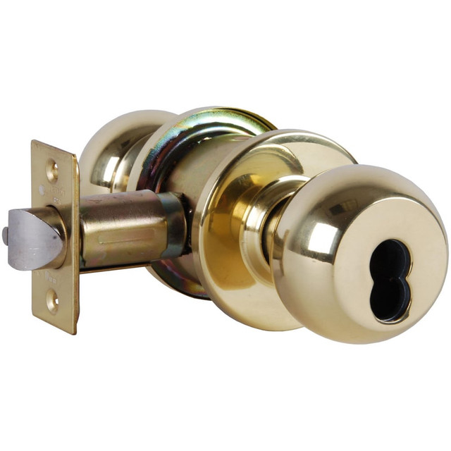 Arrow Lock RK11-BD-03-IC Knob Locksets; Type: Entrance ; Key Type: Keyed Different ; Material: Metal ; Finish/Coating: Bright Brass ; Compatible Door Thickness: 1-3/8" to 1-3/4" ; Backset: 2.375