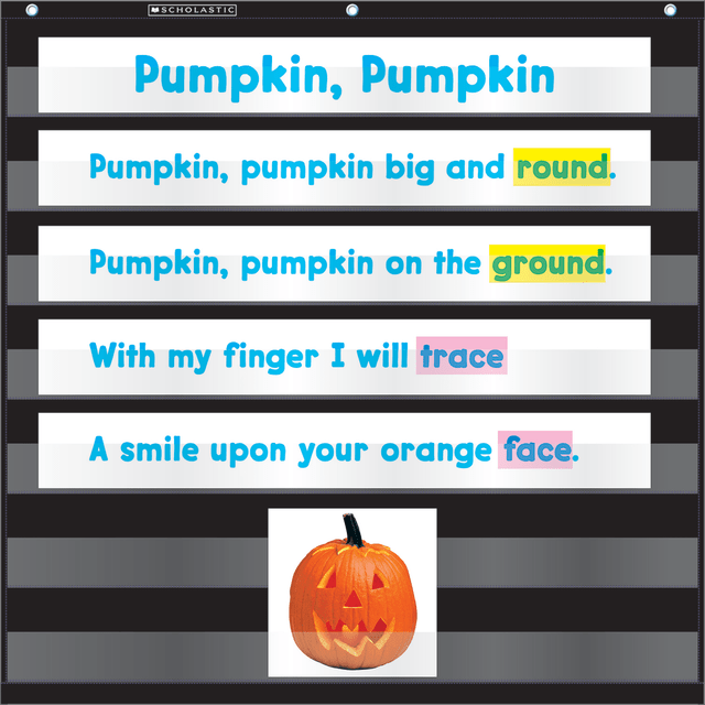 Perfect for daily data, class news and classroom management  Lightweight, durable nylon with reinforced grommets.  Great for group and individual learning.  28in x 28in pocket chart features 7 see-through pockets.