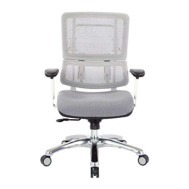 OFFICE STAR PRODUCTS 99661W-5811 Pro-Line II Pro X996 Vertical Mesh High-Back Chair, White/Dove Steel/Polish Aluminum