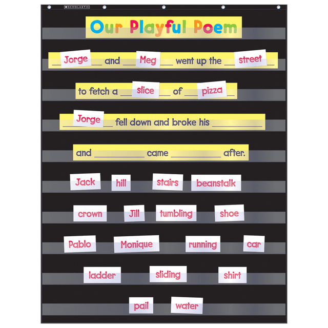 SCHOLASTIC INC 978-0-545-73277-2 Scholastic Teacher Resources Pocket Chart, Standard, 34in x 44in, Black, Kindergarten to Grade 5 SCHOLASTIC INC 978-0-545-73277-2 Scholastic Teacher Resources Pocket Chart, Standard, 34in x 44in, Black, Kindergarten to Grade 5