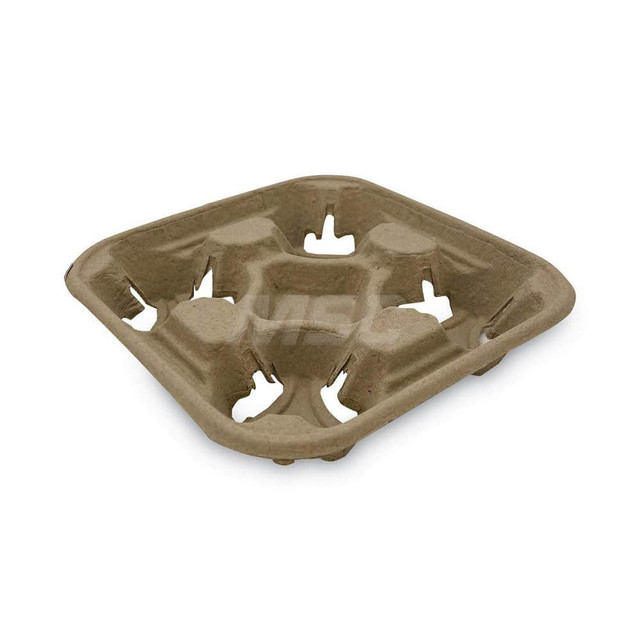 Boardwalk BWK4CUPCARRIER Plate & Tray: Molded Fiber, Kraft, Solid