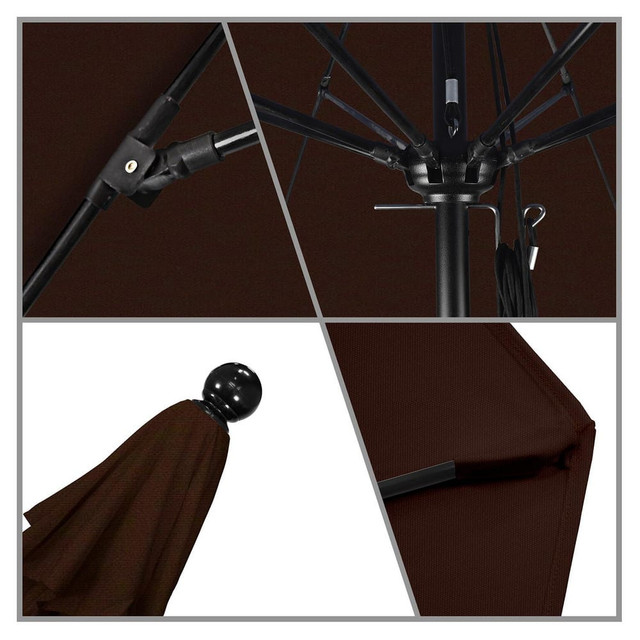 California Umbrella 194061620076 Patio Umbrellas; Fabric Color: Mocha ; Base Included: No ; Fade Resistant: Yes ; Diameter (Feet): 11 ; Canopy Fabric: Pacifica