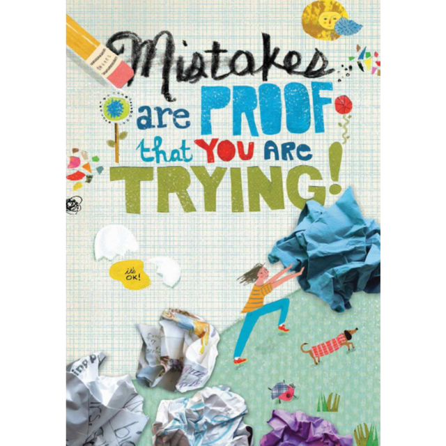 SCHOLASTIC INC 978-0-545-81940-4 Scholastic Teachers Friend POP! Chart, 13 3/8in x 19in, Mistakes Are