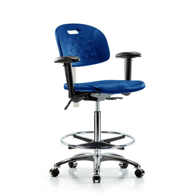 Blue Ridge Ergonomics MSC40056 Task Chair: Polyurethane, Blue