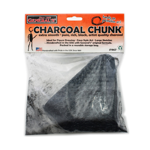 GENERAL PENCIL CO 967CH Generals Charcoal Drawing Chunk, Black GENERAL PENCIL CO 967CH Generals Charcoal Drawing Chunk, Black