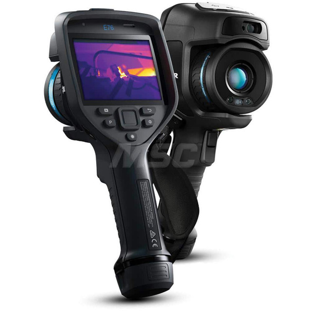 FLIR 78513-1101 Thermal Imaging Cameras; Camera Type: Thermal Imaging IR Camera; Display Type: 4" Color LCD Touchscreen; Compatible Surface Type: Dull; Dark; Light; Shiny; Field Of View: 57 Degree Horizontal x 42 Degree Vertical; Power Source: Li-Ion