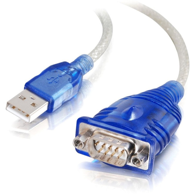 LASTAR INC. 26886 C2G 1.5ft USB to Serial Cable - USB to DB9 Serial RS232 Cable - M/M - Convert a DB9 RS232 serial device to USB; great for PDAs, digital cameras, and many other peripherals