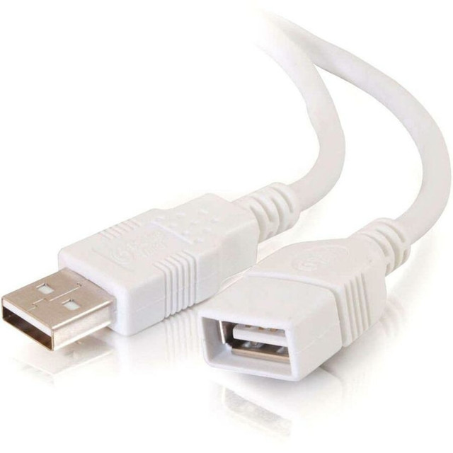 LASTAR INC. 26686 C2G 3m (10ft) USB Extension Cable - USB 2.0 A to USB A - M/F - Type A Male - Type A Female - 9.84ft - White LASTAR INC. 26686 C2G 3m (10ft) USB Extension Cable - USB 2.0 A to USB A - M/F - Type A Male - Type A Female - 9.84ft - White