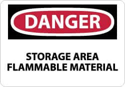 AccuformNMC Sign: Rectangle, "Danger - Storage Area - Flammable Material" D615AB