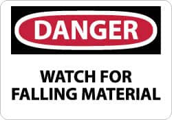 AccuformNMC Accident Prevention Sign: Rectangle, "Danger, WATCH FOR FALLING MATERIAL" D622AB