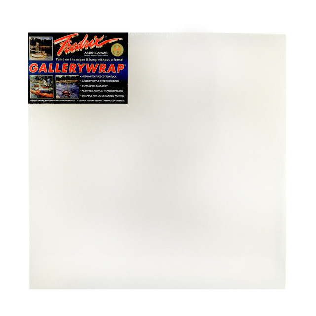 TARA MATERIALS, INC. 50850 Fredrix Gallerywrap Stretched Canvas, 20in x 20in x 1in