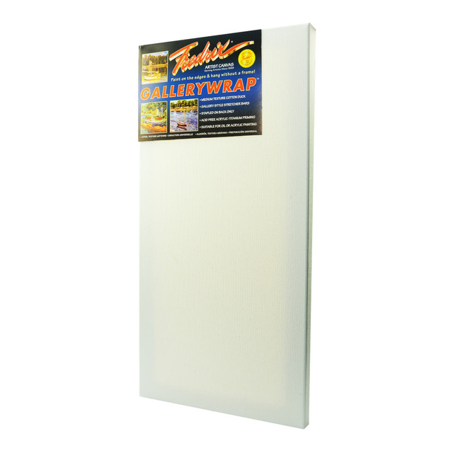 TARA MATERIALS, INC. 5100 Fredrix Gallerywrap Stretched Canvas, 12in x 24in x 1in