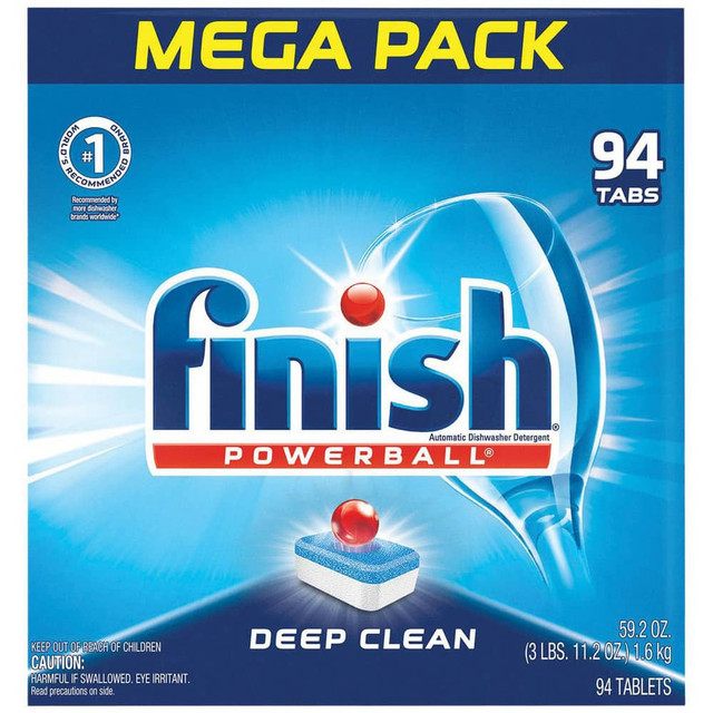 Finish RAC97330CT Dish Detergent; Detergent Type: Automatic Dishwashing ; Form: Solid ; Container Type: Box ; Container Size (oz.): 48 ; Container Size (Lb.): 3.00 ; Container Size (Gal.): 0.35
