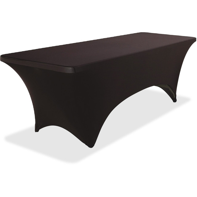 ICEBERG ENTERPRISES LLC 16531 Iceberg Stretch Fabric Table Cover, 96in x 30in, Black