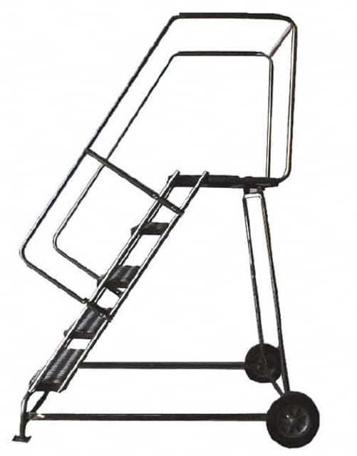 Ballymore ALWB730G Aluminum Wheelbarrow Rolling Ladder: 7 Step