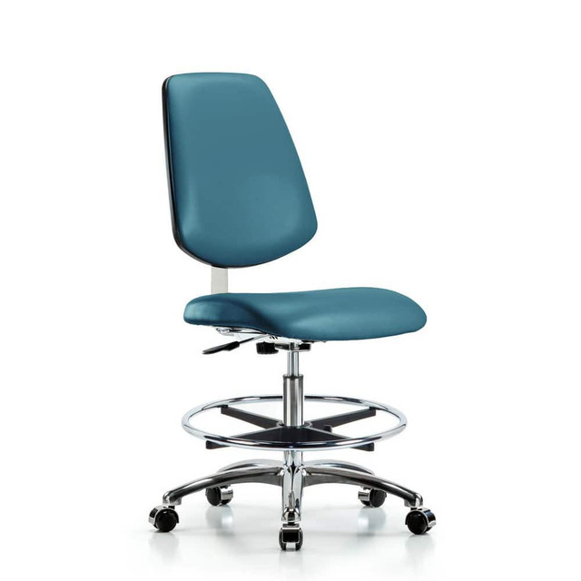 Blue Ridge Ergonomics MSC40368 Task Chair: Vinyl, Marine Blue