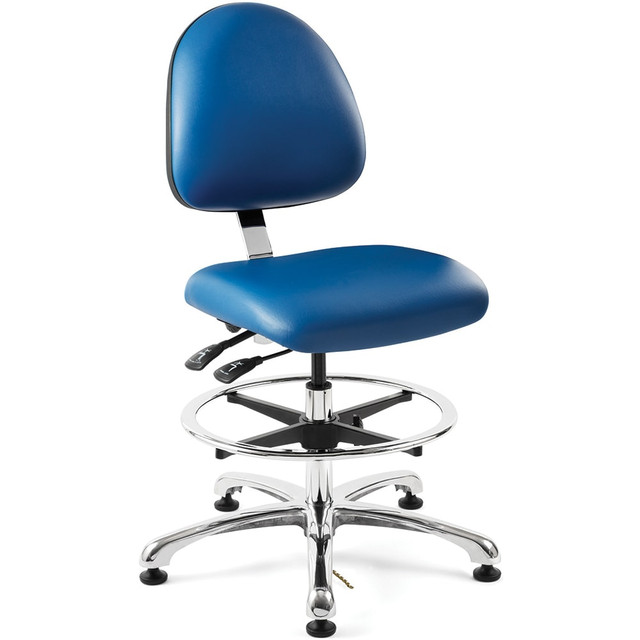 Bevco 9551M-E-V-BLU Task Chair: Vinyl, Adjustable Height, Blue