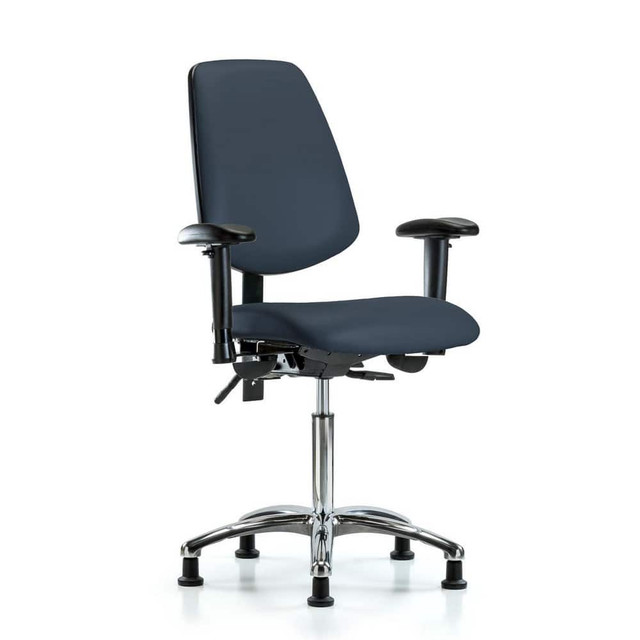 Blue Ridge Ergonomics MSC49255 Task Chair: Vinyl, Imperial Blue