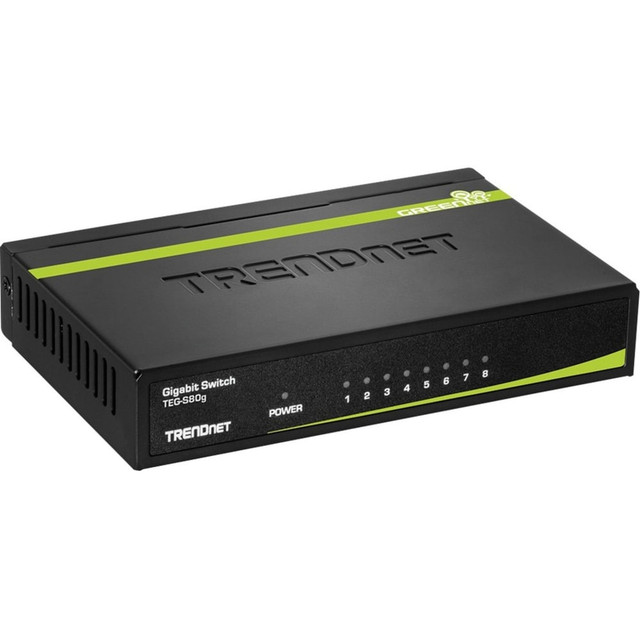 TRENDNET INC. TEG-S80G TRENDnet 8-Port Gigabit GREENnet Switch TRENDNET INC. TEG-S80G TRENDnet 8-Port Gigabit GREENnet Switch