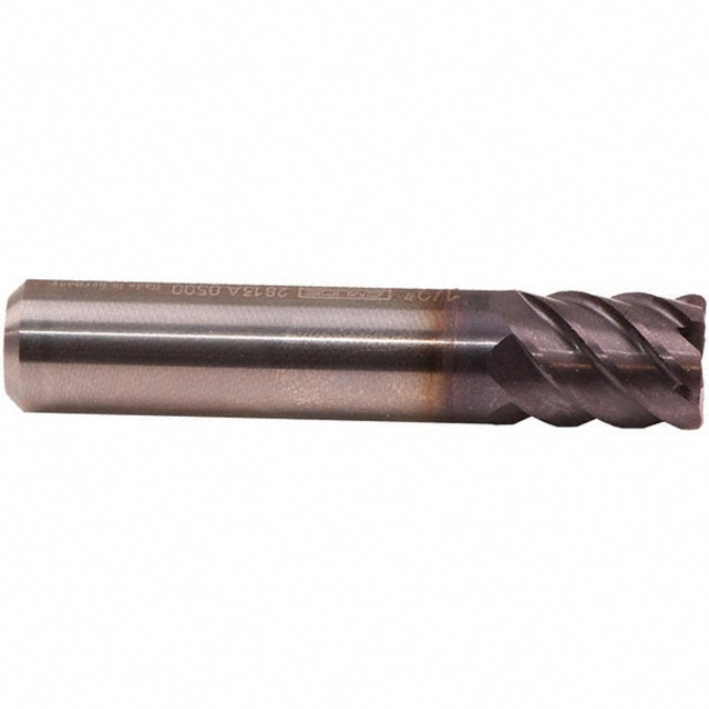 Emuge 2813A.008 8mm Diam 6-Flute 50° Solid Carbide 0.5mm Corner Radius Square Roughing & Finishing End Mill