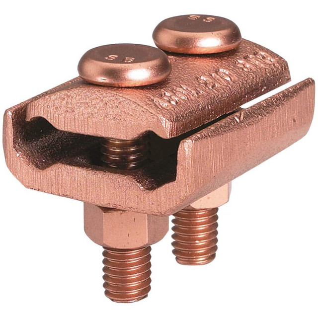 Burndy GL2626 Grounding Clamps; Clamp Type: Grounding Clamp ; Compatible Wire Size (AWG): 4-2/0 ; Overall Length (Decimal Inch): 2 ; Material: Copper Alloy ; Standards Met: EU RoHS Indicator; RoHS EX Compliant; UL 486C