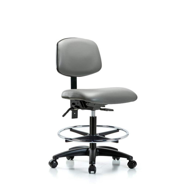 Blue Ridge Ergonomics MSC50251 Task Chair: Vinyl, Sterling
