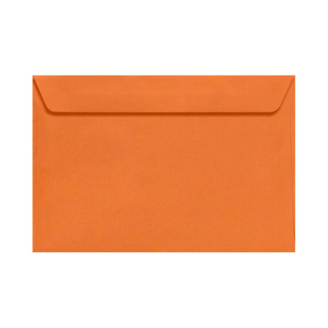ACTION ENVELOPE EX4820-11-50 LUX Booklet 6in x 9in Envelopes, Gummed Seal, Mandarin Orange, Pack Of 50
