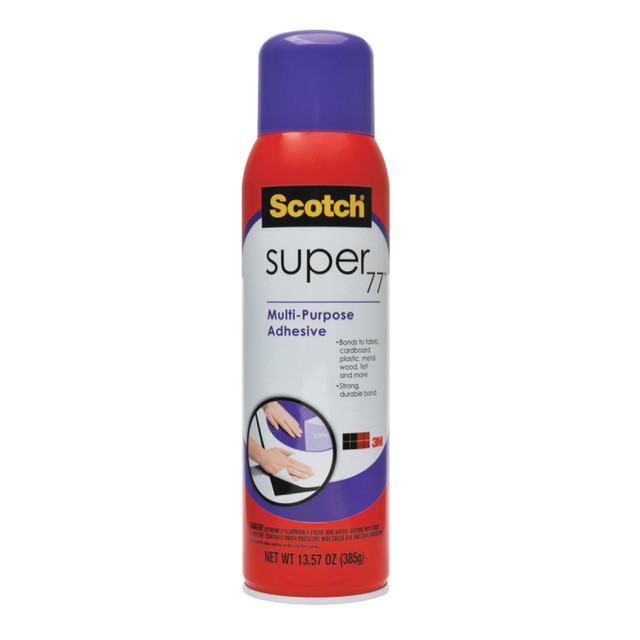 3M CO 7724 Scotch Super 77 Multipurpose Spray Adhesive, 13.57 Oz 3M CO 7724 Scotch Super 77 Multipurpose Spray Adhesive, 13.57 Oz