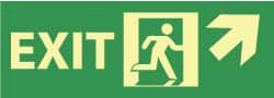AccuformNMC Exit, Pressure Sensitive Vinyl Exit Sign GL312P