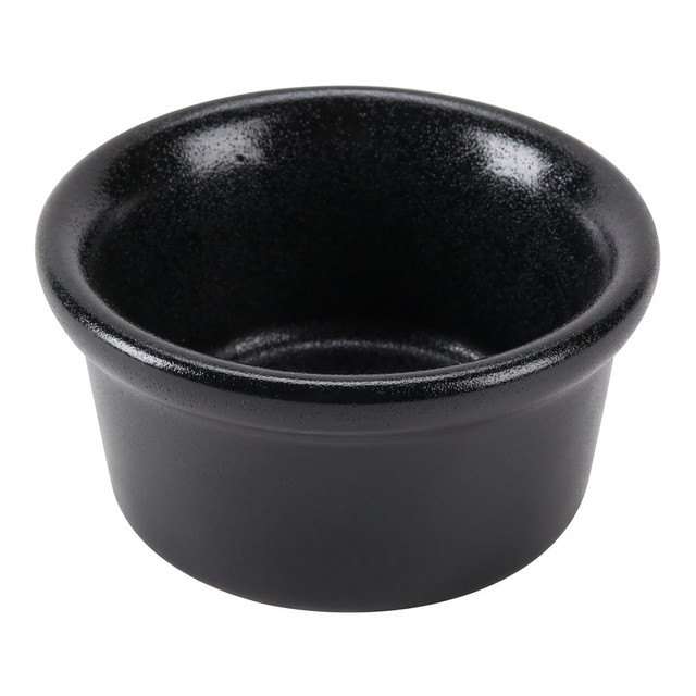 HALL CHINA COMPANY 3630AFCA Foundry Round Ramekin Dishes, 3.5 Oz, 3 5/8in, Black, Pack Of 36 Dishes