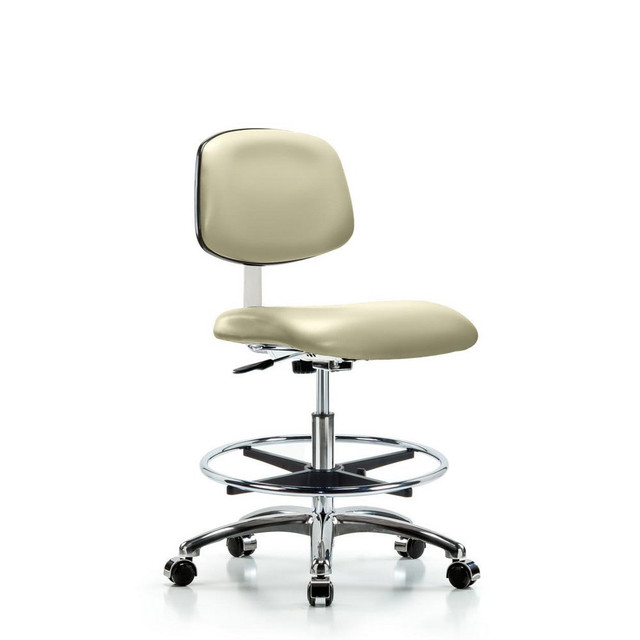 Blue Ridge Ergonomics MSC40299 Task Chair: Vinyl, Adobe White