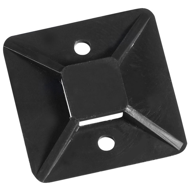 B O X MANAGEMENT, INC. Partners Brand CTM33B  Cable Tie Mounts, 0.75in x 0.75in, Black, Case Of 100