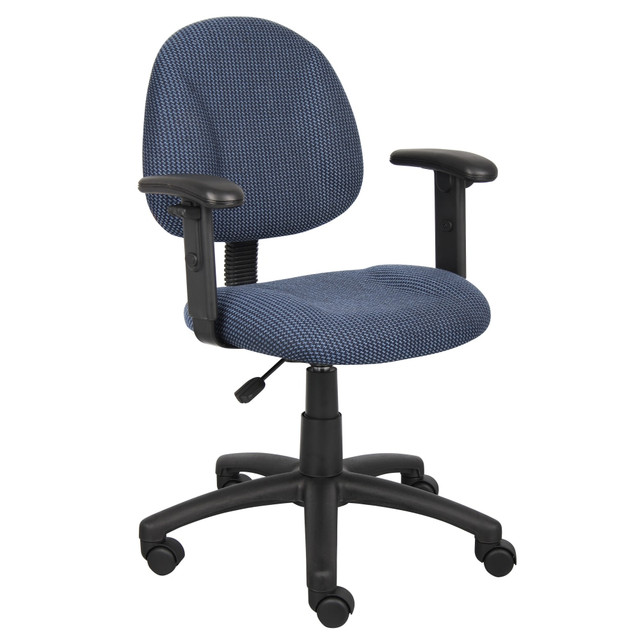 NORSTAR OFFICE PRODUCTS INC. B316-BE Boss Office Products Posture Mid-Back Task Chair, Black/Blue