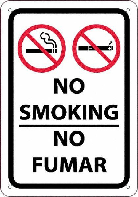 AccuformNMC M956R Sign: Rectangle, "No Smoking, NO FUMAR SIGN"