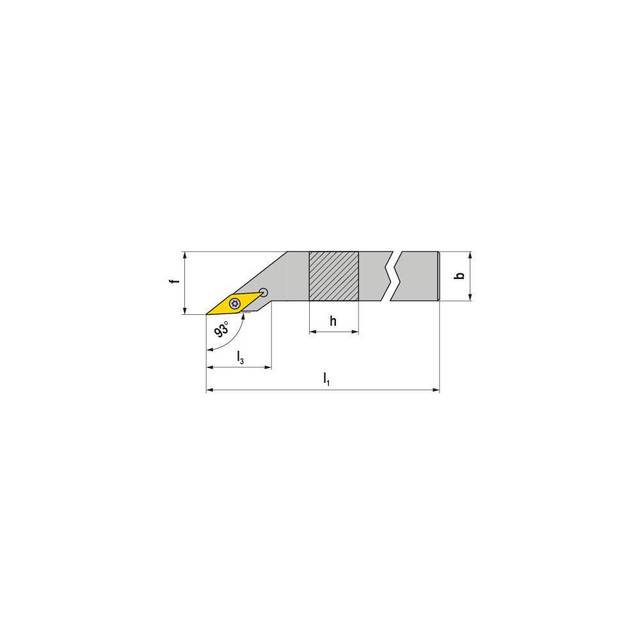 Ceratizit 70696132 Indexable Turning Toolholders; Toolholder Style: SVJCR ; Lead Angle: 93.000 ; Insert Holding Method: Screw ; Shank Width (mm): 25.00 ; Shank Height (mm): 32.00 ; Overall Length (mm): 170.0000