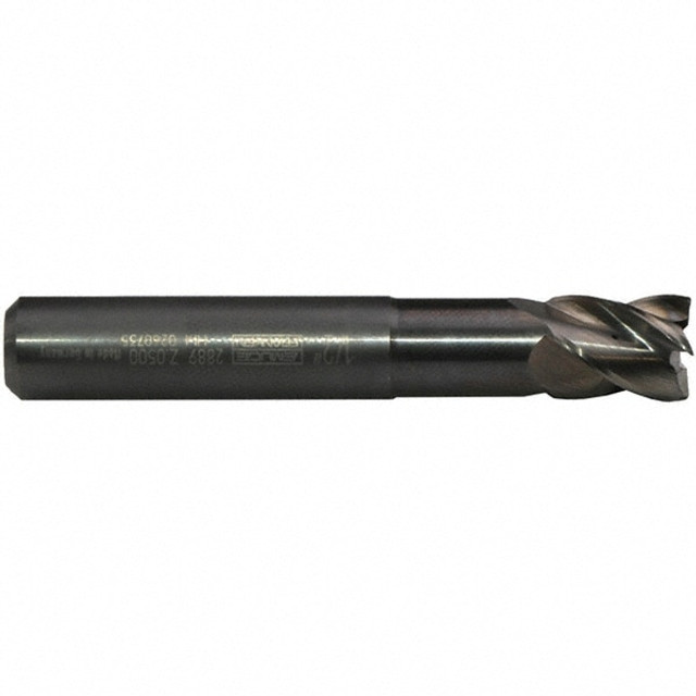 Emuge 2889RZ.0375 3/8" Diam 3-Flute 40° Solid Carbide 0.008" Chamfer Length Square Roughing & Finishing End Mill